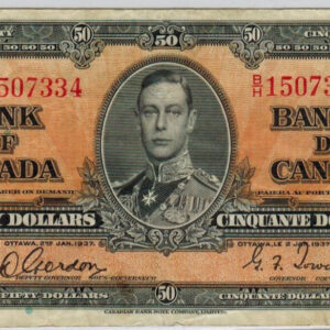 1937 – Billet 50 dollars – Banque du Canada