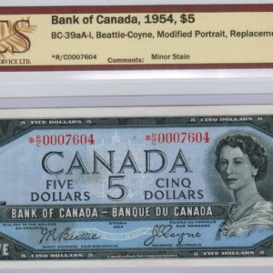 1954 – Billet 5 dollars – Banque du Canada